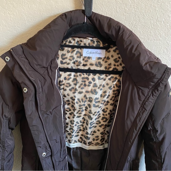 Calvin Klein Down Brown Jacket Women’s Sise S - Picture 5 of 16